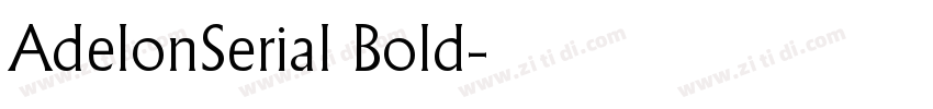 AdelonSerial Bold字体转换